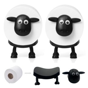 Alternative view of Vrijstaande WC Rolhouder – 3 Stuks Grappige Toiletpapierhouder in Zwart Schaap Design – Uniek Cadeau Idee voor Toilet of Badkamer